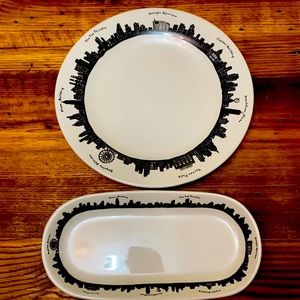 Set of Two Fish’s Eddy Restaurant Plates